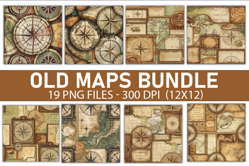 old-maps-digital-paper-bundle