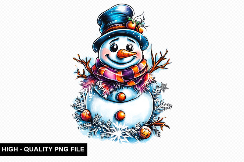 christmas-snowman-clipart-bundle