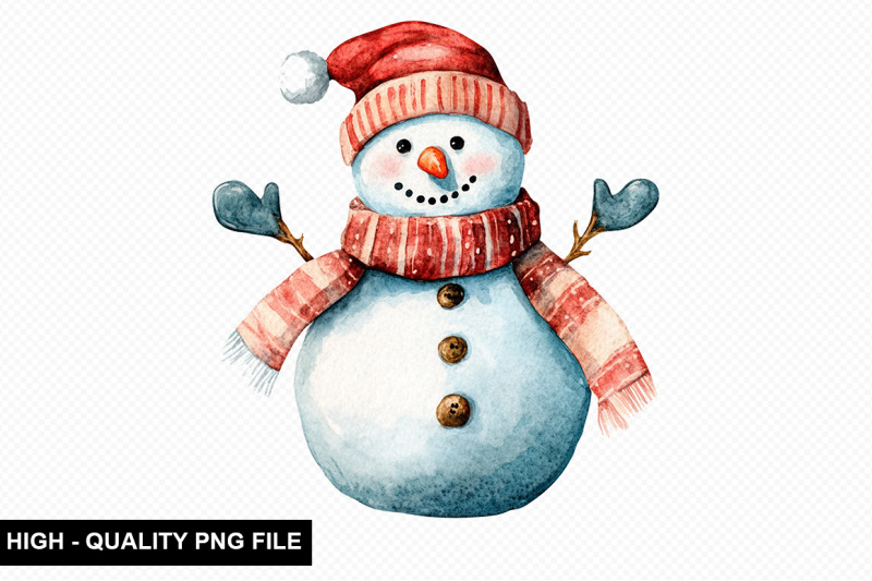 christmas-snowman-clipart-bundle