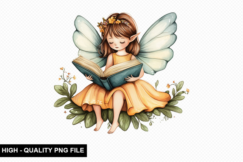 fairy-whimsical-reading-clipart-bundle