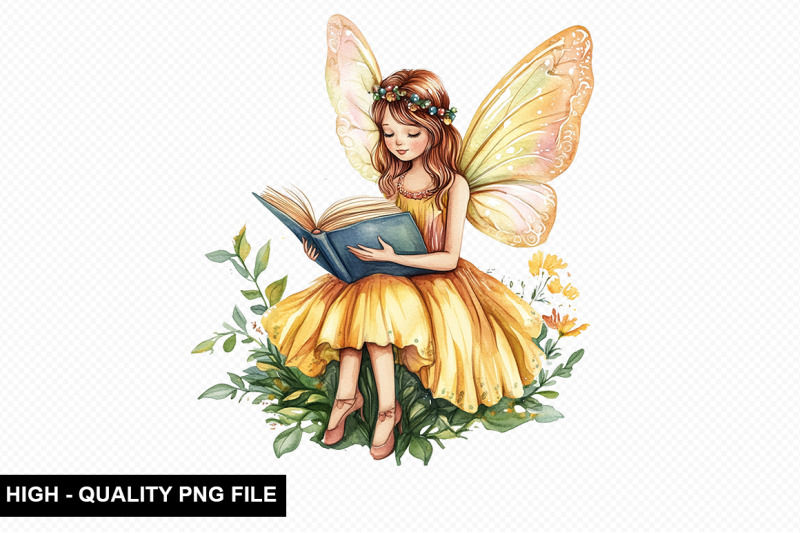 fairy-whimsical-reading-clipart-bundle