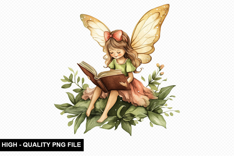 fairy-whimsical-reading-clipart-bundle