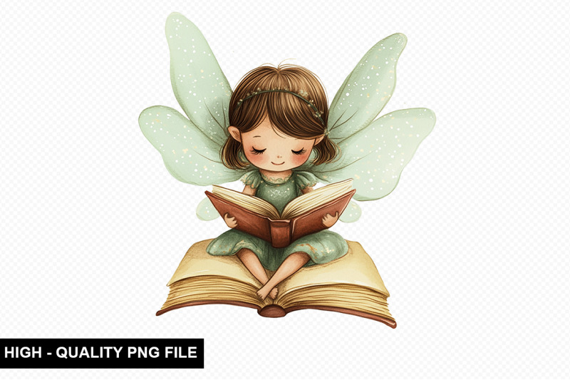 fairy-whimsical-reading-clipart-bundle