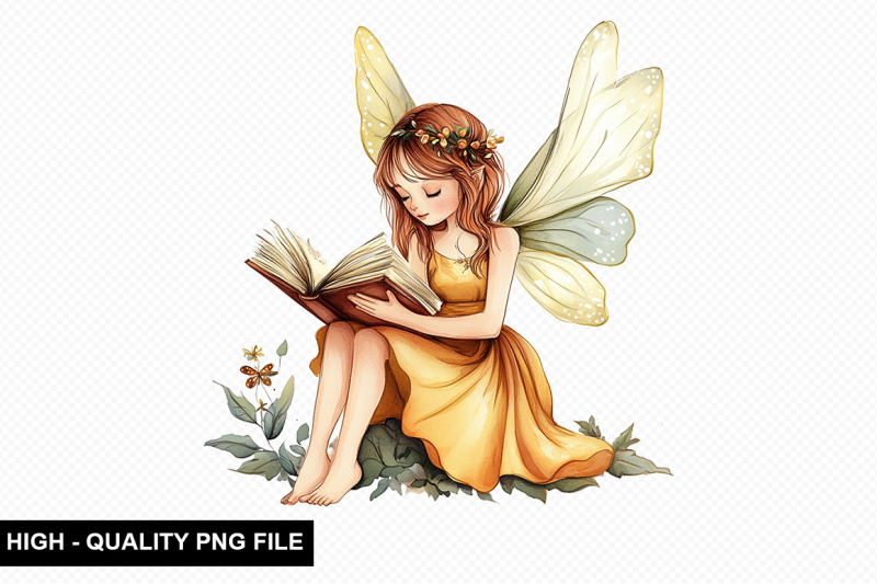 fairy-whimsical-reading-clipart-bundle