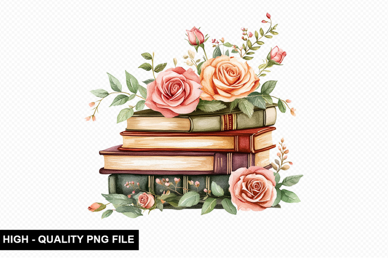 watercolor-floral-book-clipart-png-bundle