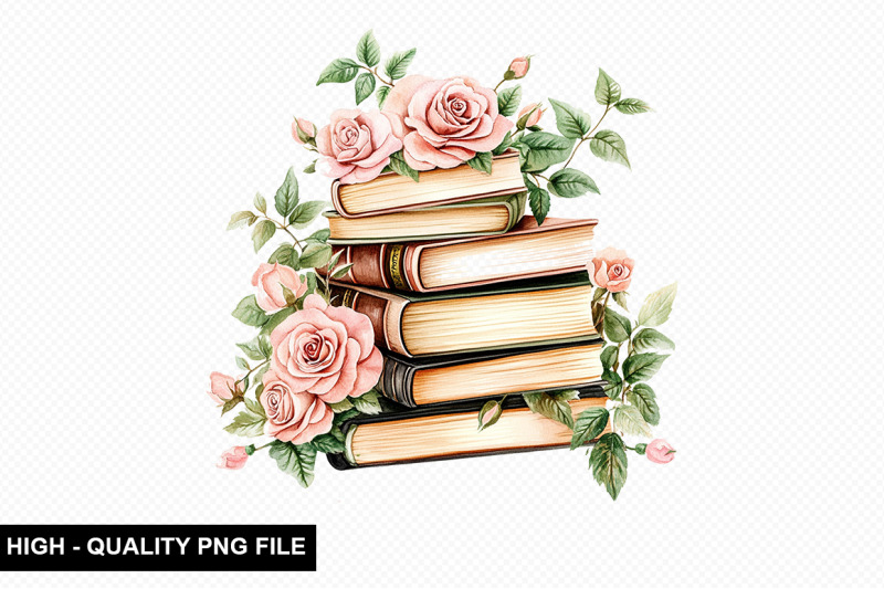 watercolor-floral-book-clipart-png-bundle