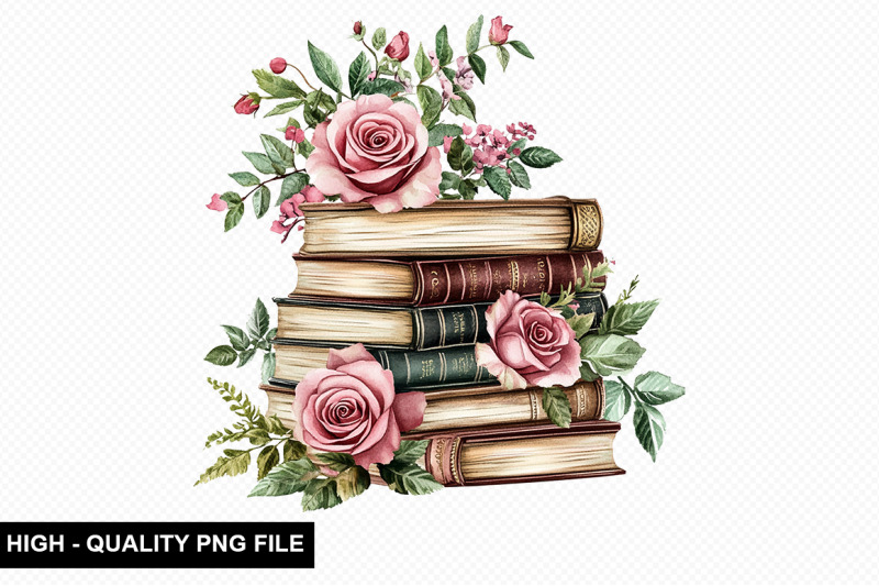 watercolor-floral-book-clipart-png-bundle