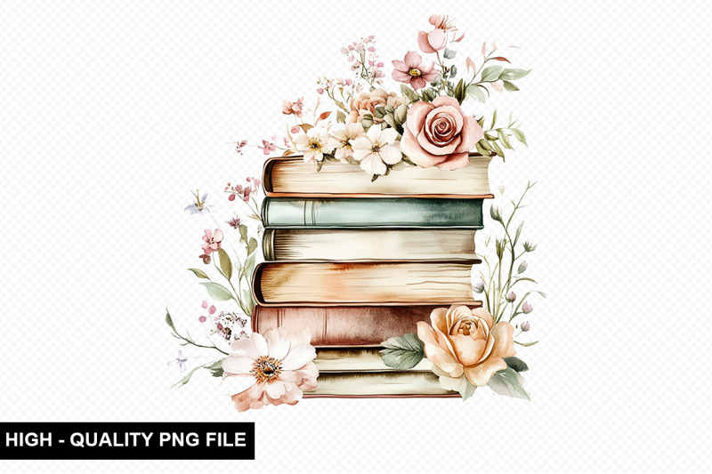watercolor-floral-book-clipart-png-bundle