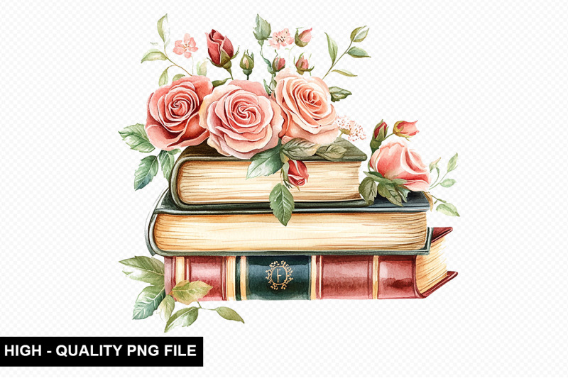 watercolor-floral-book-clipart-png-bundle