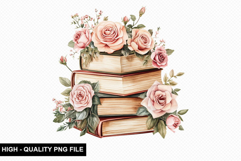 watercolor-floral-book-clipart-png-bundle