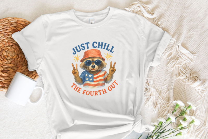 raccoon-just-chill-the-fourth-out-png-america-png-retro-4th-of-july