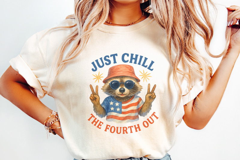 raccoon-just-chill-the-fourth-out-png-america-png-retro-4th-of-july