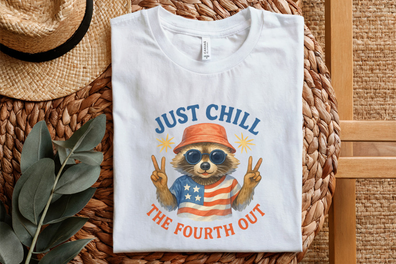 raccoon-just-chill-the-fourth-out-png-america-png-retro-4th-of-july