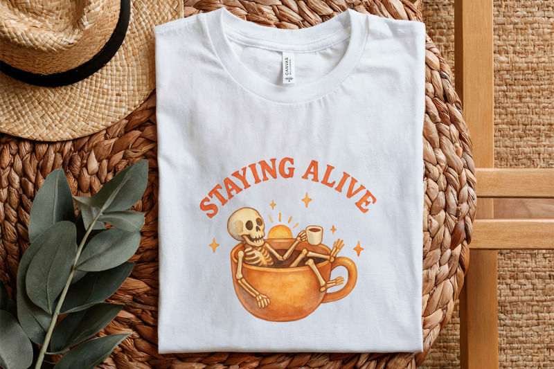 staying-alive-skeleton-coffee-png-funny-halloween-coffee-sublimation