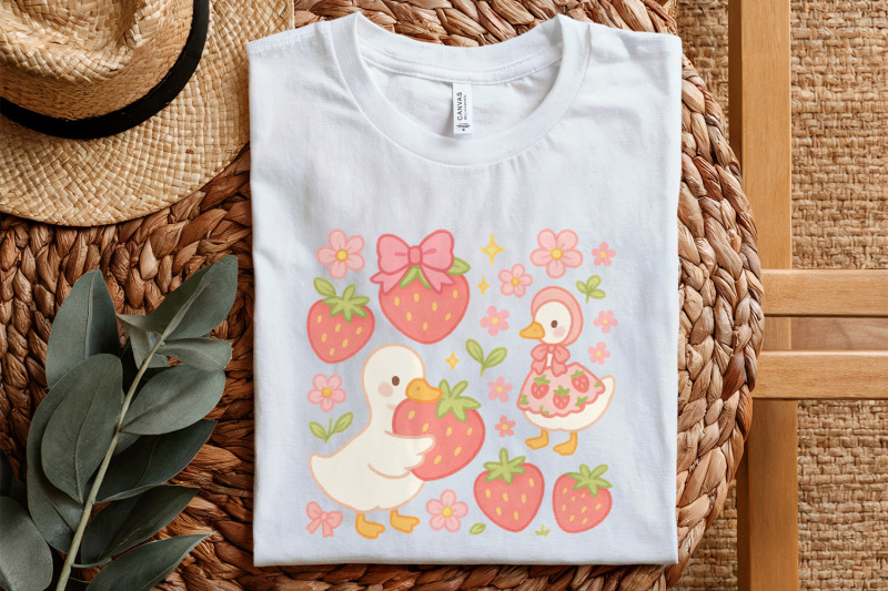 strawberry-goose-png-cute-cottagecore-animal-clipart-berry-sweet-goo