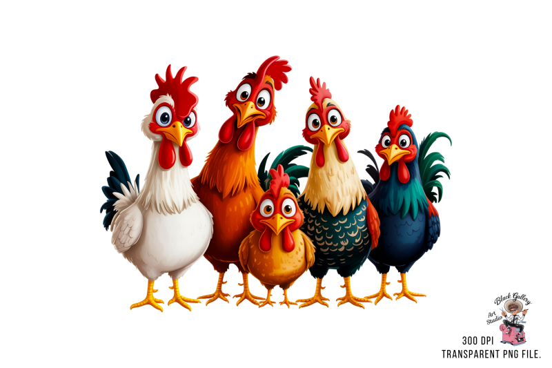 12-funny-chickens-group-png-clipart