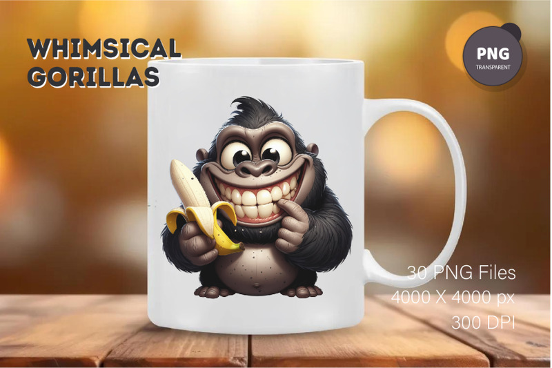 whimsical-cartoon-gorillas-03-t-shirt-png
