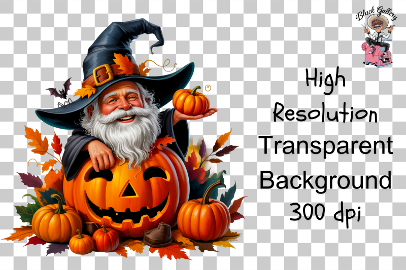 10-halloween-gnome-png-clipart-in-pumpkin-with-witch-hat