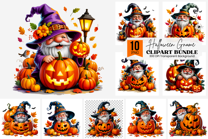 10-halloween-gnome-png-clipart-in-pumpkin-with-witch-hat