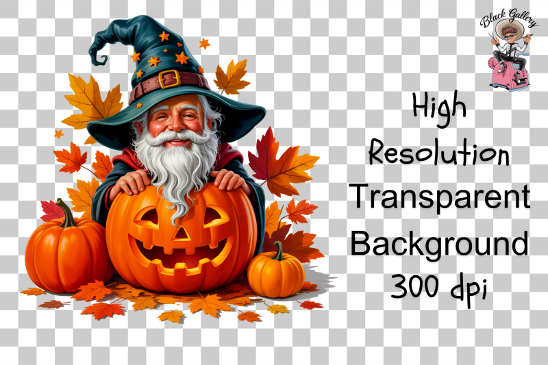 10-halloween-gnome-png-clipart-in-pumpkin-with-witch-hat