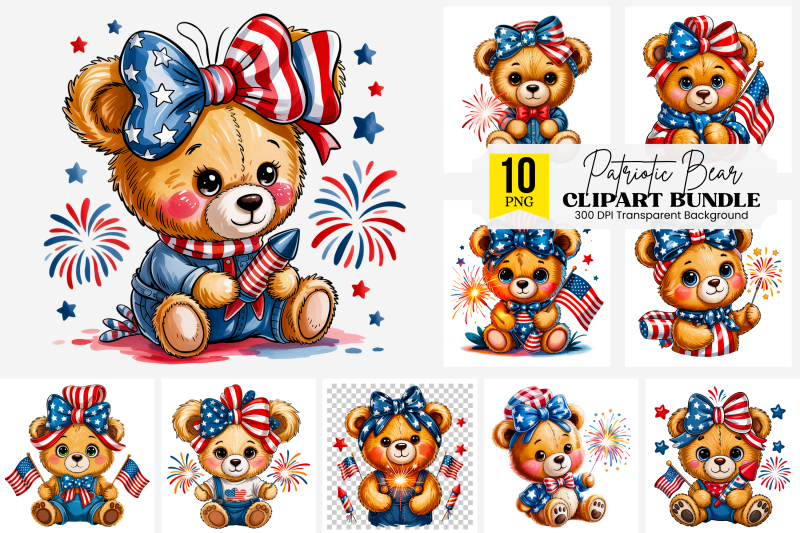 cute-bear-png-clipart-fluffy-bear-in-denim-overalls-holding-firework