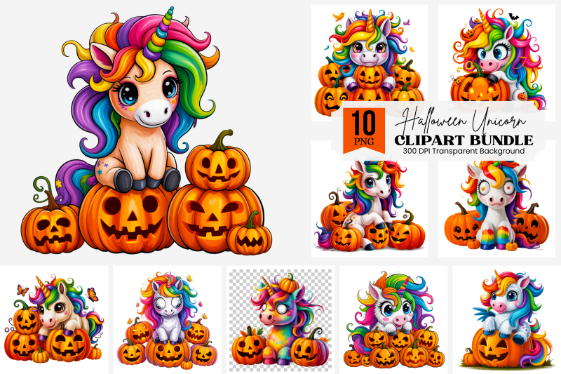 10-rainbow-unicorn-png-clipart-cute-unicorn-with-pumpkins-png