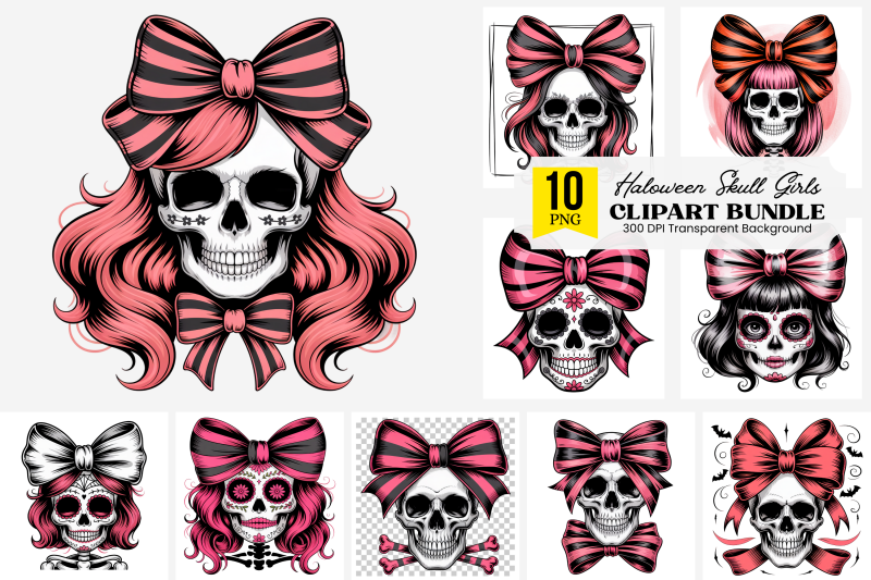 10-png-gothic-skull-girl-png-clipart