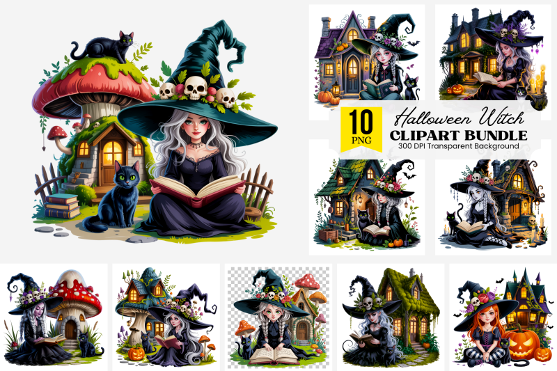 10-halloween-witch-png-clipart-girl-in-hat-with-cat