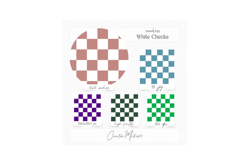 white-checkered-seamless-digital-paper-colorful-squares-backgrounds
