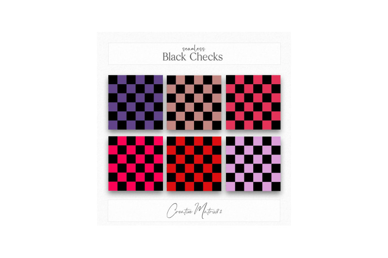 black-checkered-seamless-digital-paper-colorful-squares-backgrounds