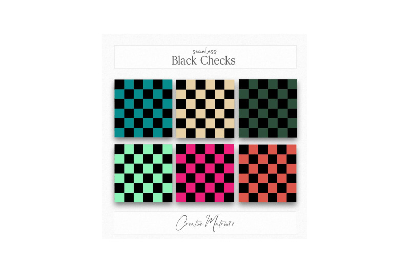 black-checkered-seamless-digital-paper-colorful-squares-backgrounds