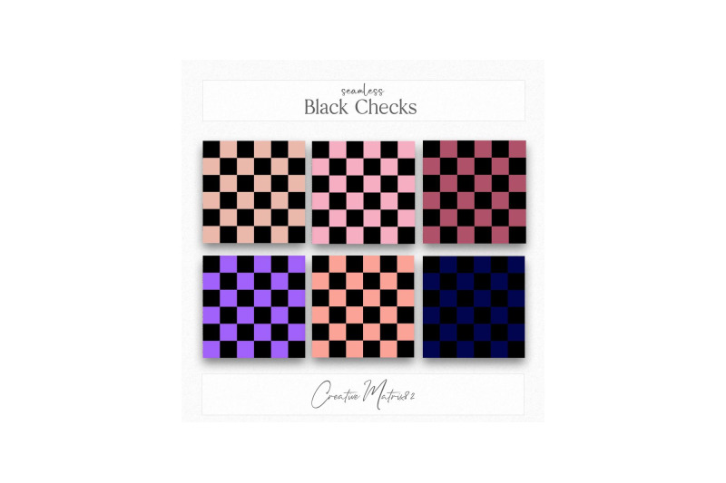 black-checkered-seamless-digital-paper-colorful-squares-backgrounds