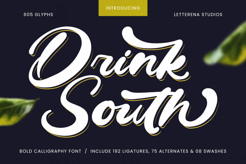 drink-south-bold-calligraphy-font