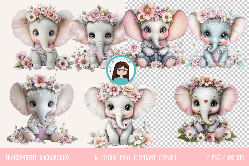 floral-baby-elephant-clipart-bundle