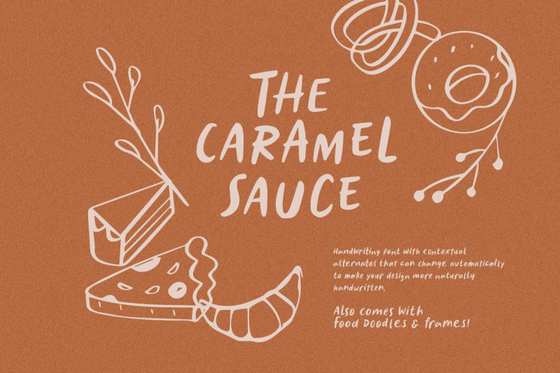caramel-sauce-font-doodle