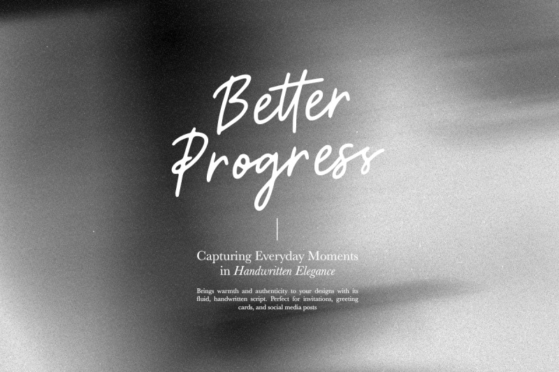 better-progress-minimalist-script