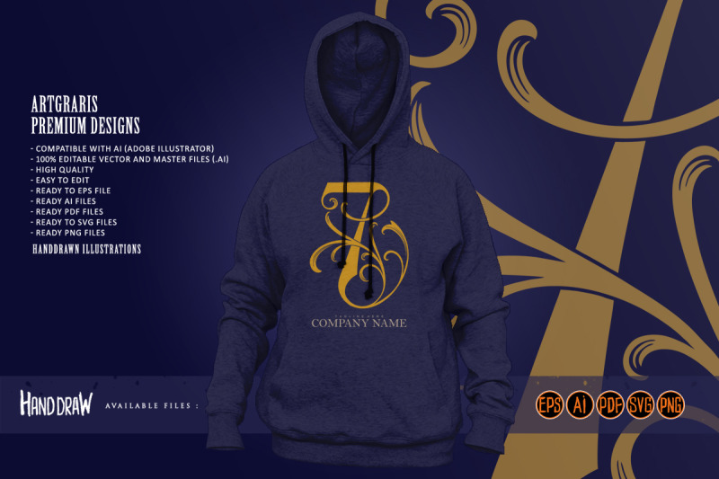 elegant-floral-gold-7-monogram-logo-design