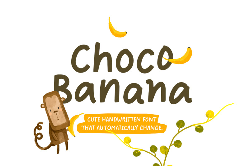 choco-banana-cute-handwritten-font