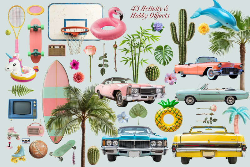 retro-nostalgic-summer-collage-pack