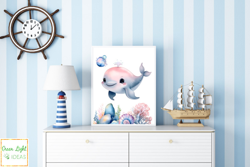 cute-sea-animals-clipart-ocean-creatures-graphics-watercolor-sealife