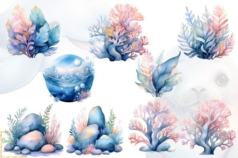 cute-sea-animals-clipart-ocean-creatures-graphics-watercolor-sealife