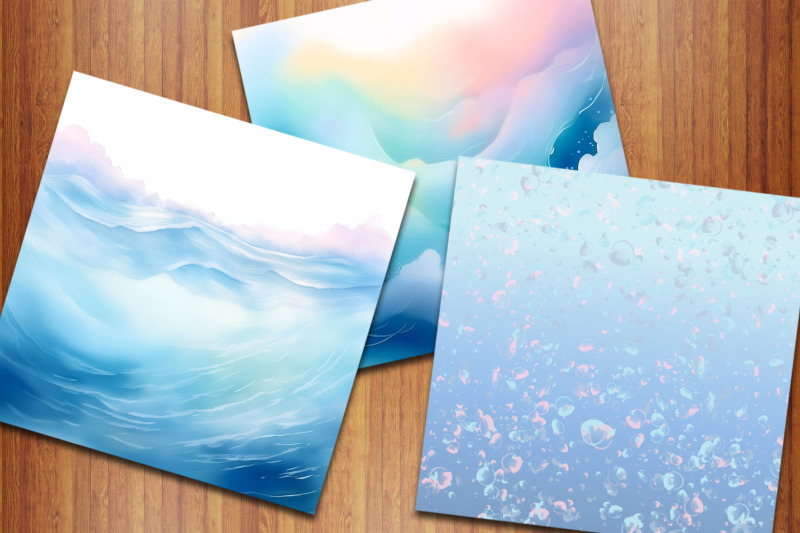 sea-animals-digital-papers-ocean-backgrounds-underwater-papers