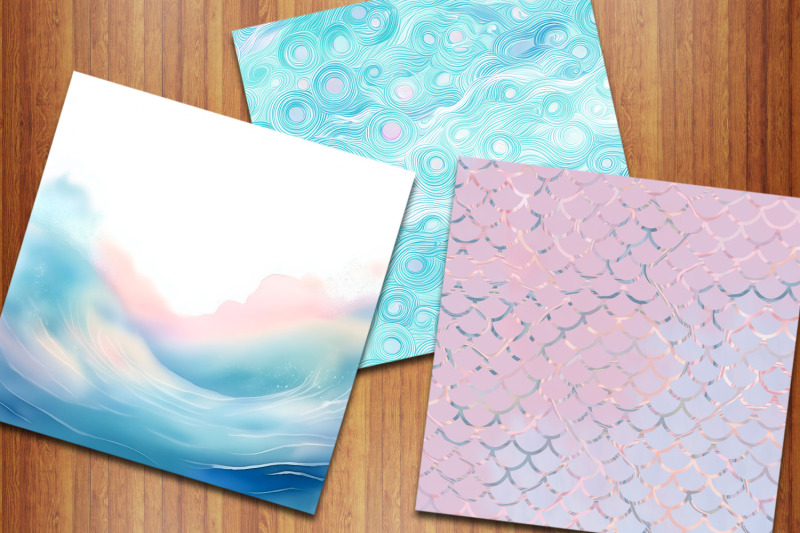 sea-animals-digital-papers-ocean-backgrounds-underwater-papers