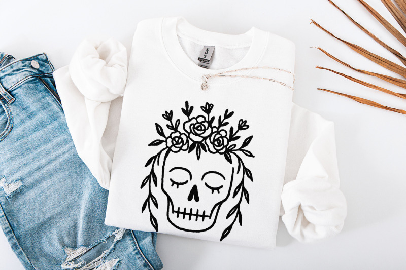 floral-skull-png-boho-botanical-skull-art-digital-download-hand-draw
