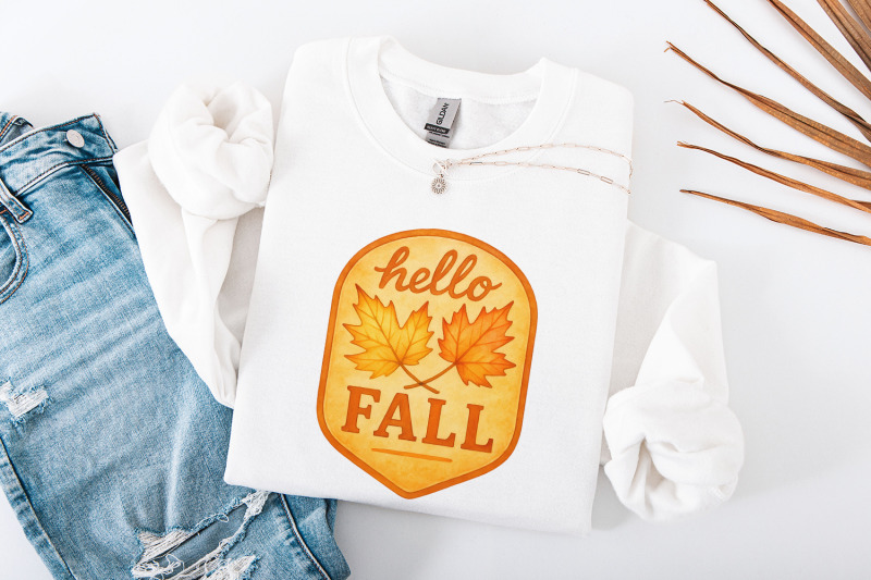 hello-fall-png-autumn-watercolor-fall-leaves-png-fall-decor-png-digi