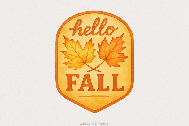 hello-fall-png-autumn-watercolor-fall-leaves-png-fall-decor-png-digi