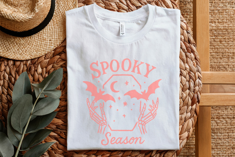 spooky-season-png-skeleton-hands-and-bats-halloween-png-pastel-witch