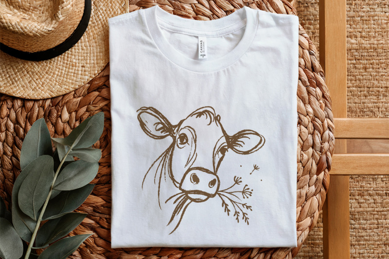 highland-cow-png-line-art-rustic-farm-animal-png-vintage-country-cow
