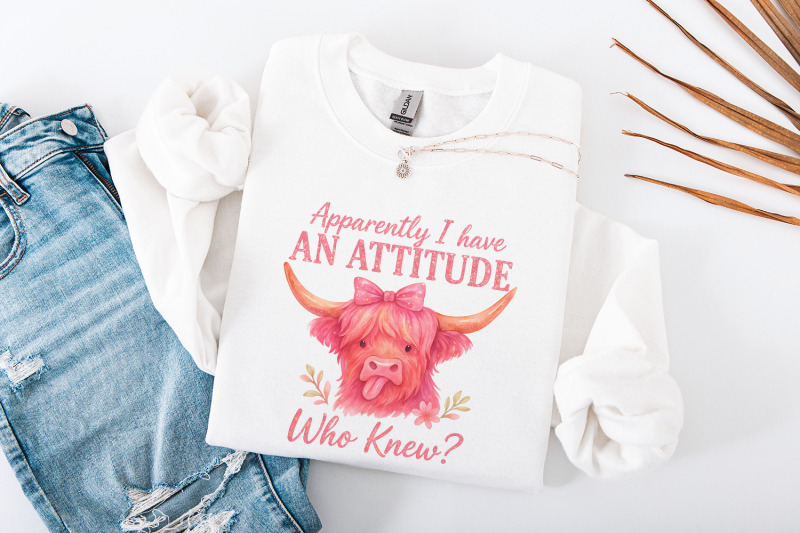 apparently-i-have-an-attitude-who-knew-funny-highland-cow-png-sassy