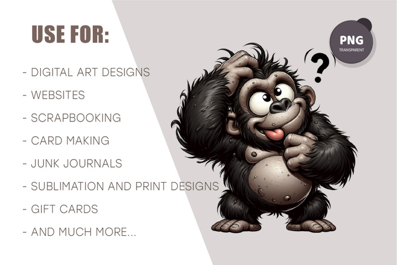 whimsical-cartoon-gorillas-04-t-shirt-png